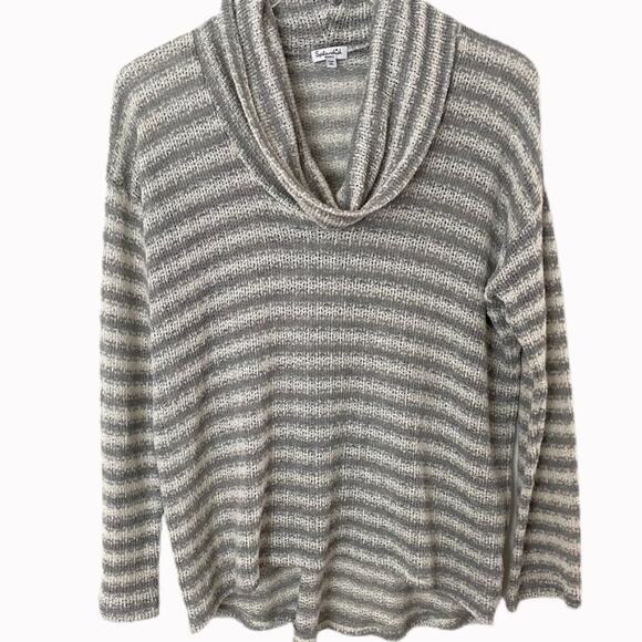 Splendid Light Weight Striped Cowl Neck Sweater Sz S - Picture 1 of 4
